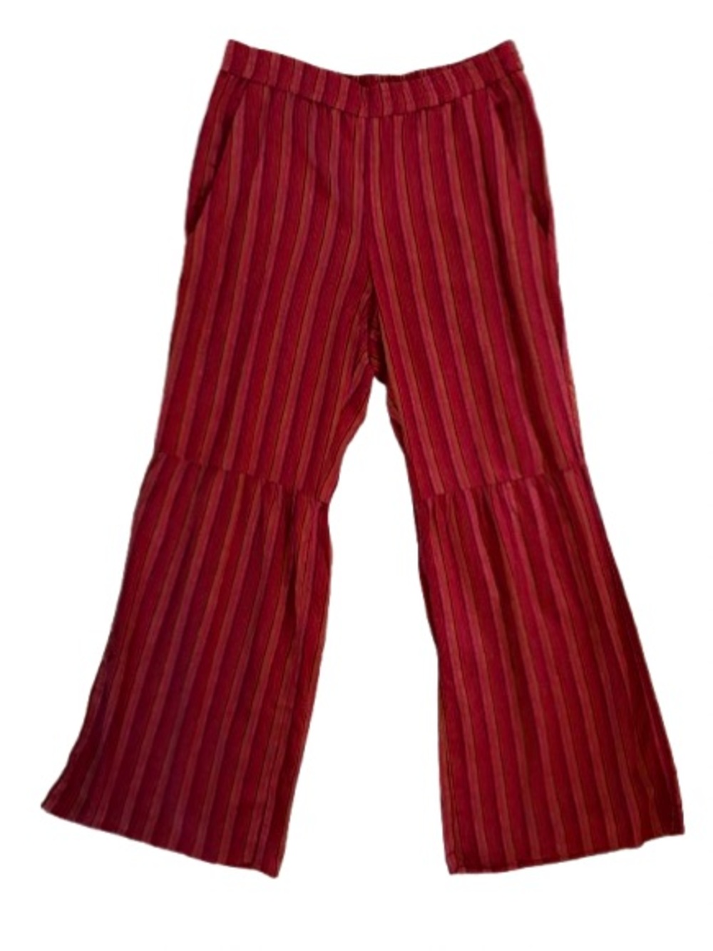 DREW Women’s Linen & Rayon Flared Pants Size L Boho Hippie Festival NWOT